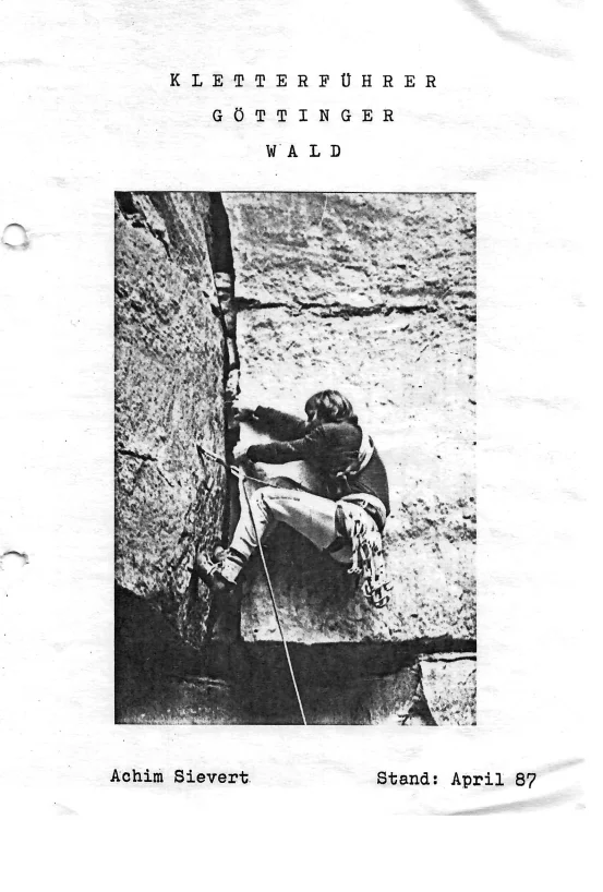 Titelseite des Kletterführers von 1987 | © Achim Sievert