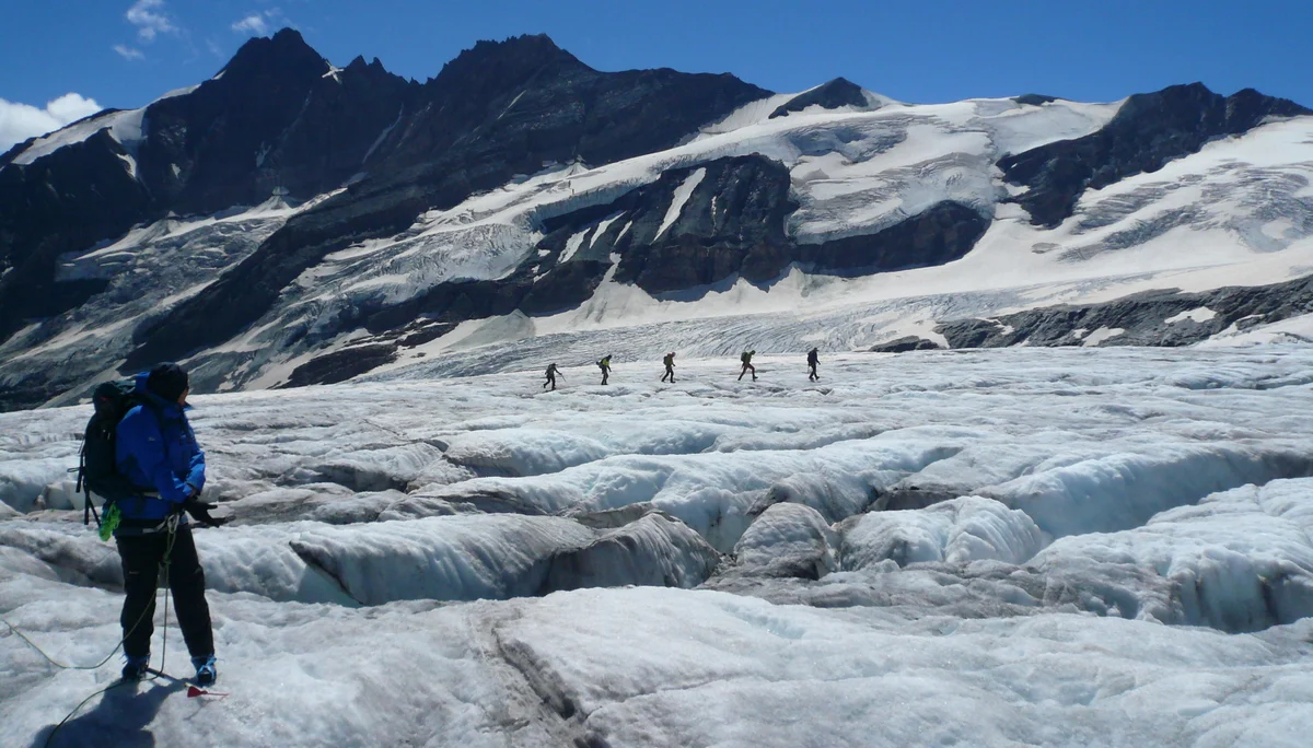 Seilschaft auf der Pasterze | © DAV Sektion Göttingen M. Vietze