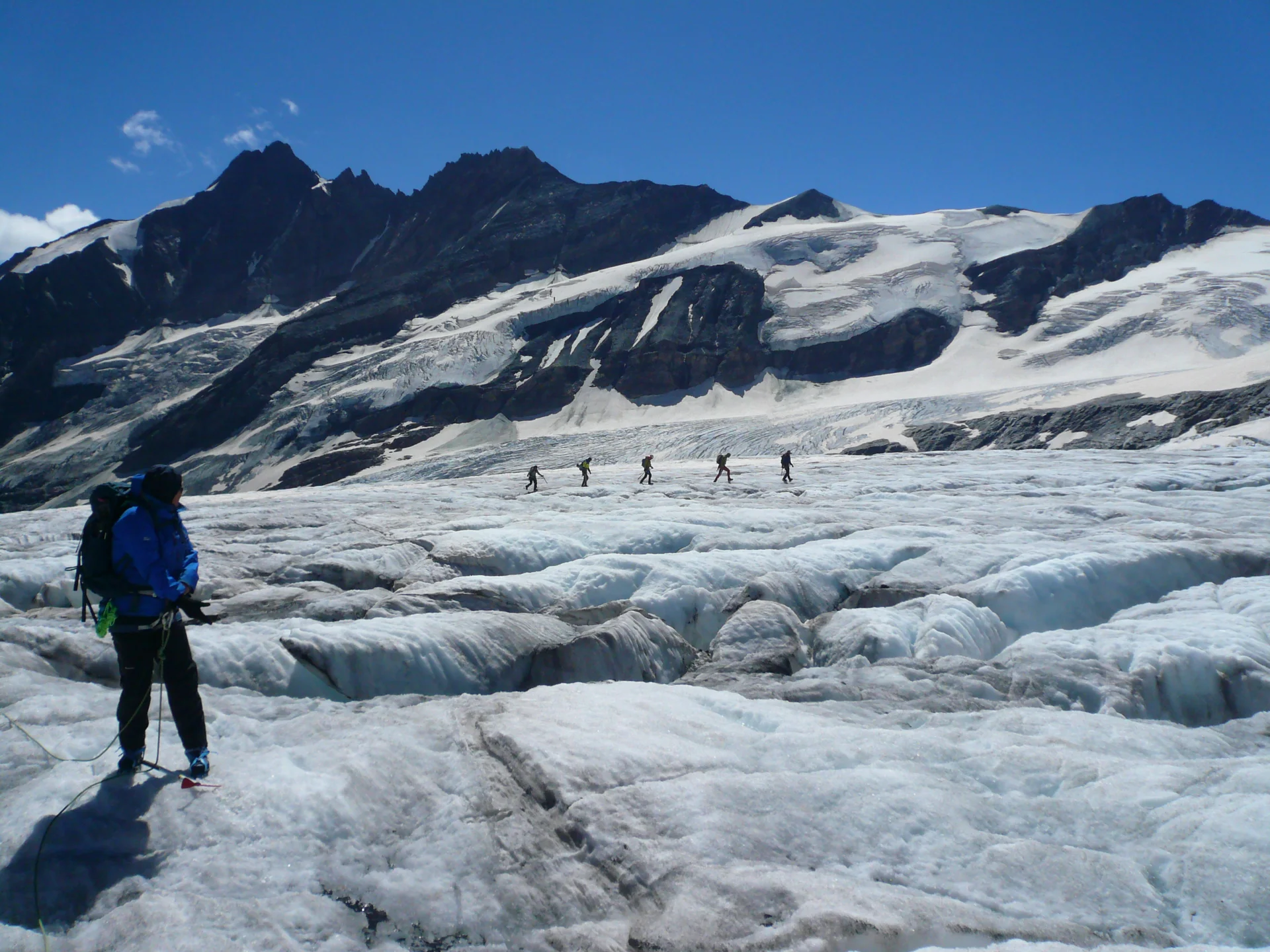 Seilschaft auf der Pasterze | © DAV Sektion Göttingen M. Vietze